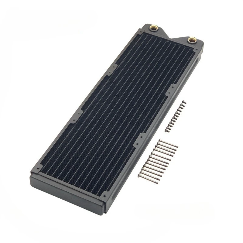 Computer water-cooled drain row, copper row 120 240 360 480 G1/4 thread, water-cooled copper heat dissipation row