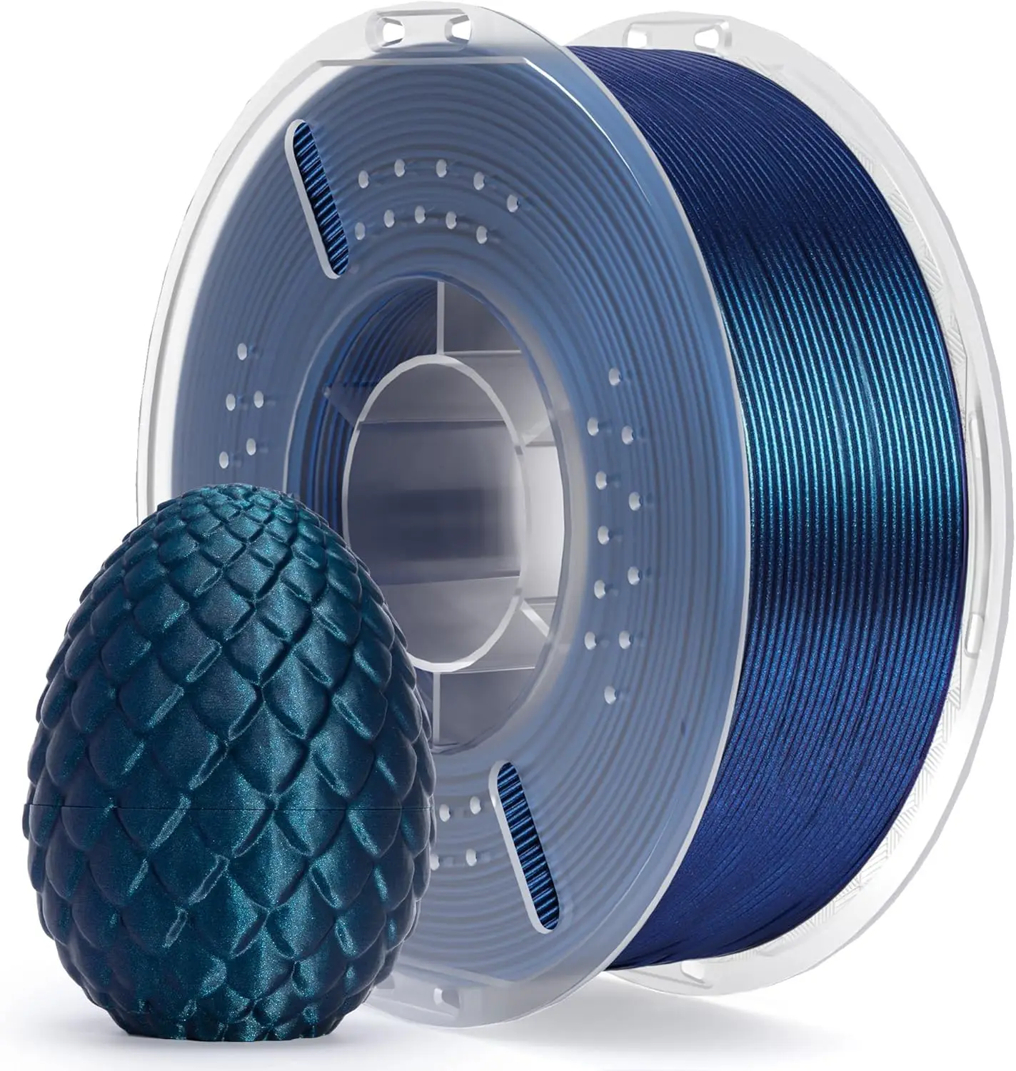 

Shiny 1.75mm PLA Filament 1KG Galaxy Peacock Blue, +/-0.02mm Accuracy for FDM 3D Printers