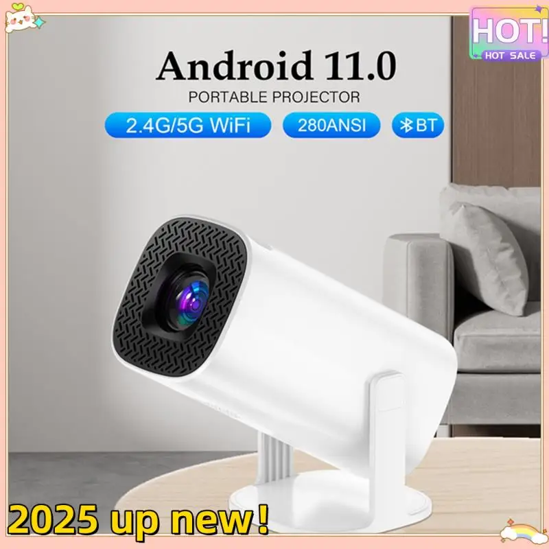 Smart Mini Projektor Android 11 Wifi 6 Unterstützung 4K 1080P BT5.0 Projektor 1208X720p Tragbare Projektor EU Stecker