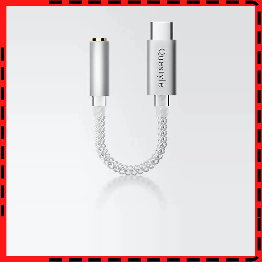 Questyle Qlink-C DAC Headphone Amplifier USB-C to 3.5mm CX31993 32bit 384kHz HiFi Audio Adapter Portable Braided Cable