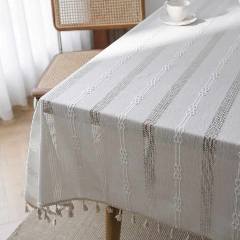 

Vintage tassel tablecloth