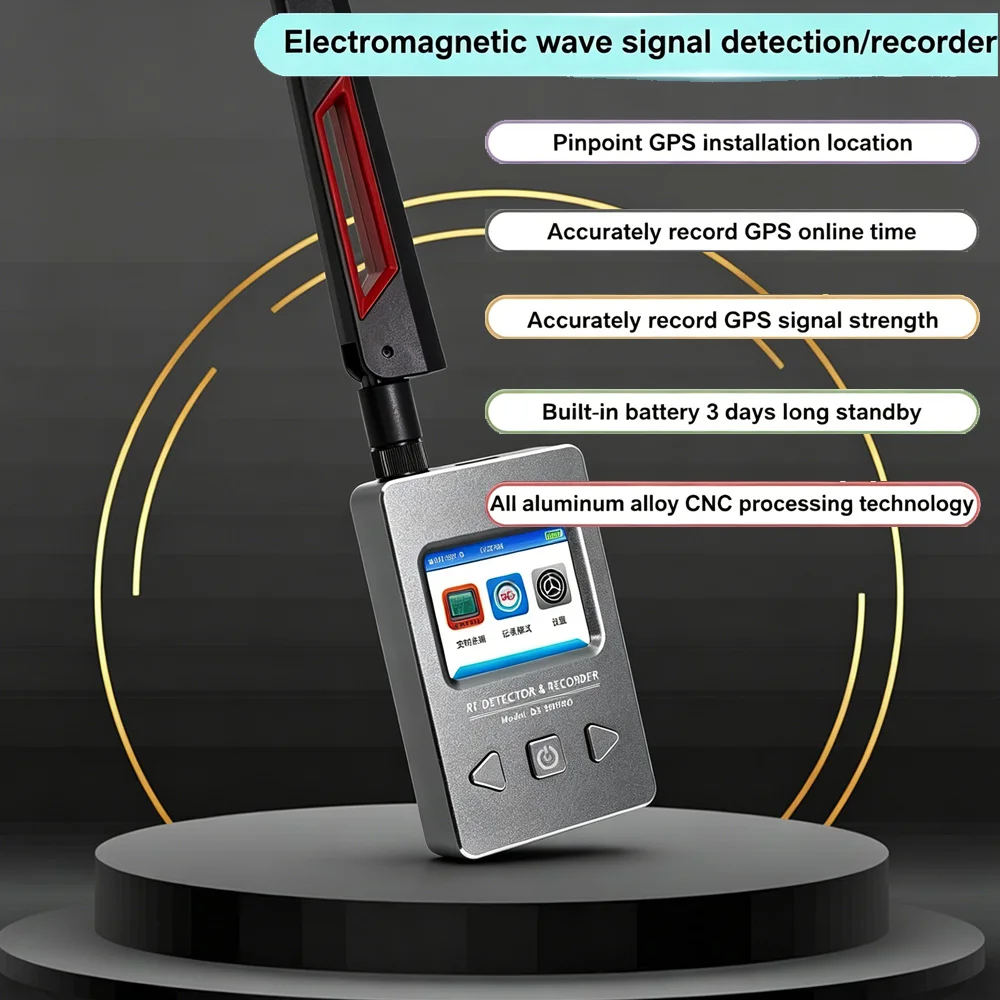 DS996 Anti Spy Hidden Camera Detection Car GPS Tracker Finder Spy Hacking Gadgets Detector Mini Bug for Car Travel Conference