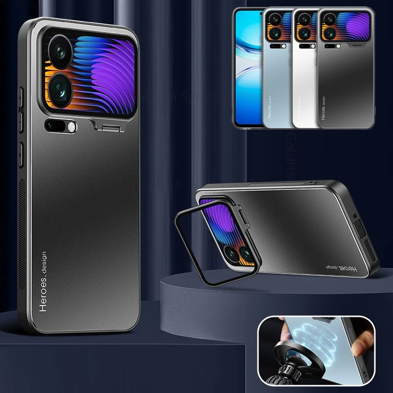 

Invisible Flip Lens Kickstand Case For Xiaomi 17 Pro Max For Magsafe Magnet Tough Cover For Xiaomi 17 13 15S Pro mi 15 14 Ultra