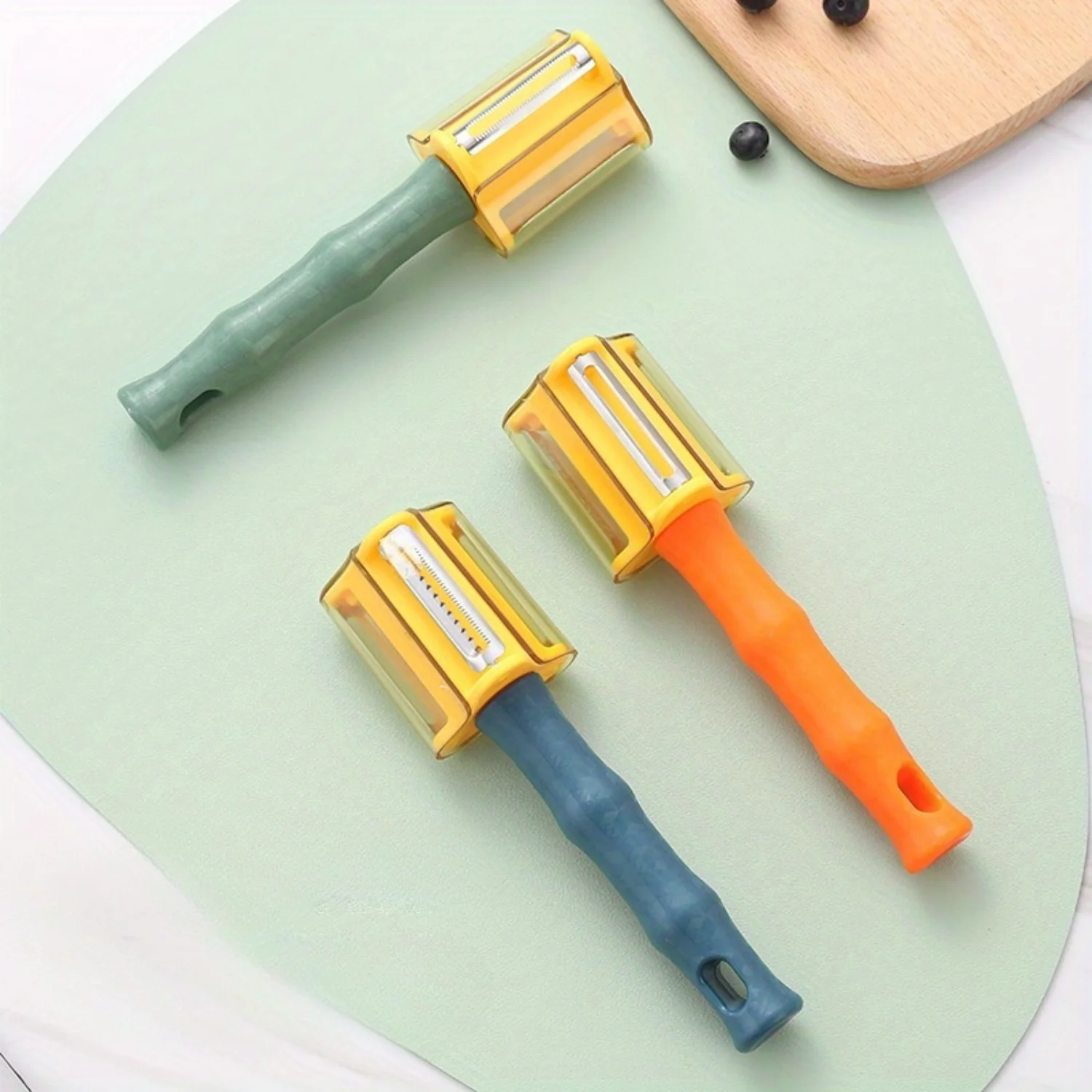 Stainless Steel Fruit Vegetable Peeler Durable Plastic Handle Multifunctional Kitchen Tool Peeling Scraping