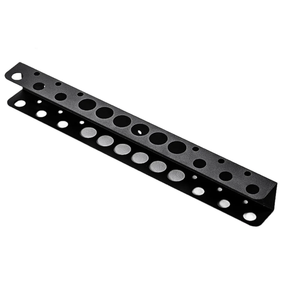 Black Steel Wall Mounted Screwdriver Organizer Rack Holder For Pliers And Tools Garage Workshop Storage Solution