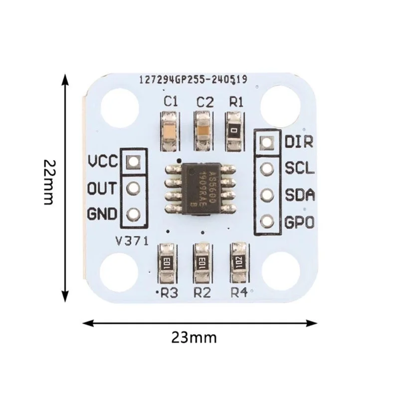 AS5600 magnetic encoder magnetic induction angle measurement sensor module 12bit high precision