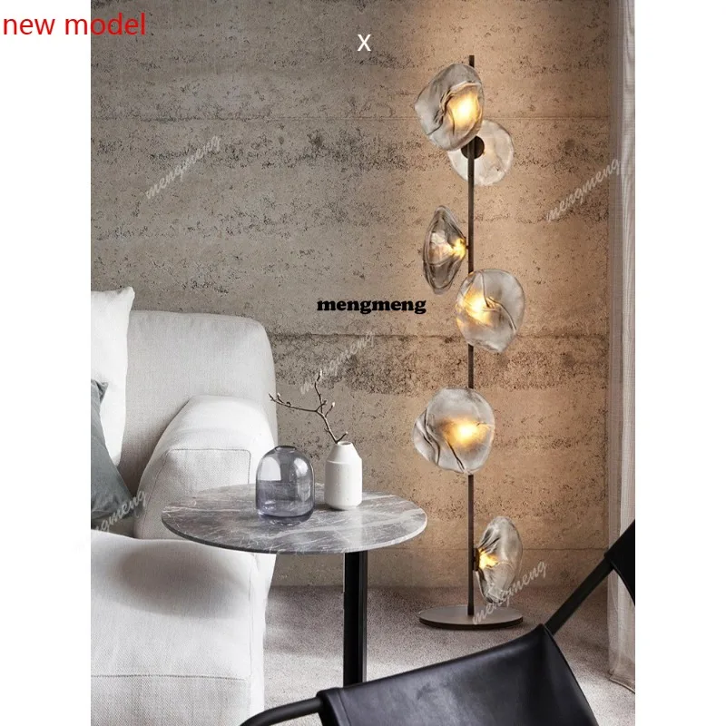 

M138Villa designer glass table floor lamp decoration living room lamp sofa bedroom art vertical floor lamp