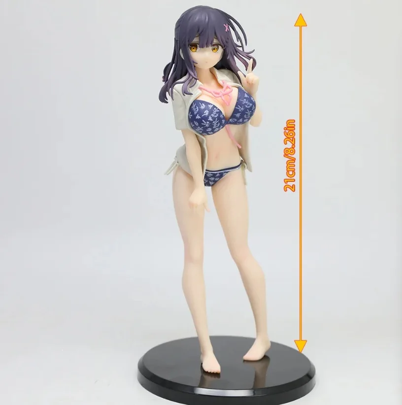 21cm Nanami Yuno Anime Bishoujo Figure action sexy Swimwear Standing Pose PVC Collectible Figurine Desktop Ornament Gift For Fan