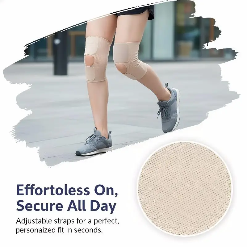 1Pcs Knee Brace With Side Stabilizer, Compression Knee Sleeve For Men Women, Knee Support Brace For Knee-Pain Relief