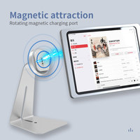 12.9 Inch Fast Wireless Charging Base Station for iPad Pro 3/4/5 adjustable aluminum table stand ipad tablet kiosk