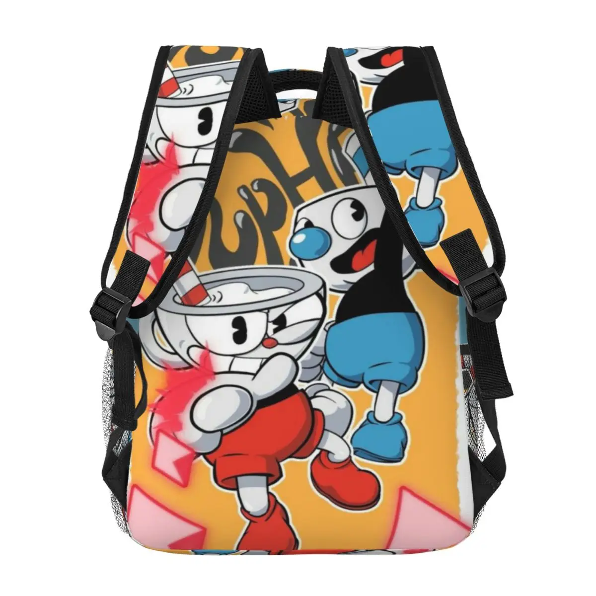 Cuphead Friends nueva moda mochila impermeable de alta capacidad moda niñas niños portátil escuela libro bolsa