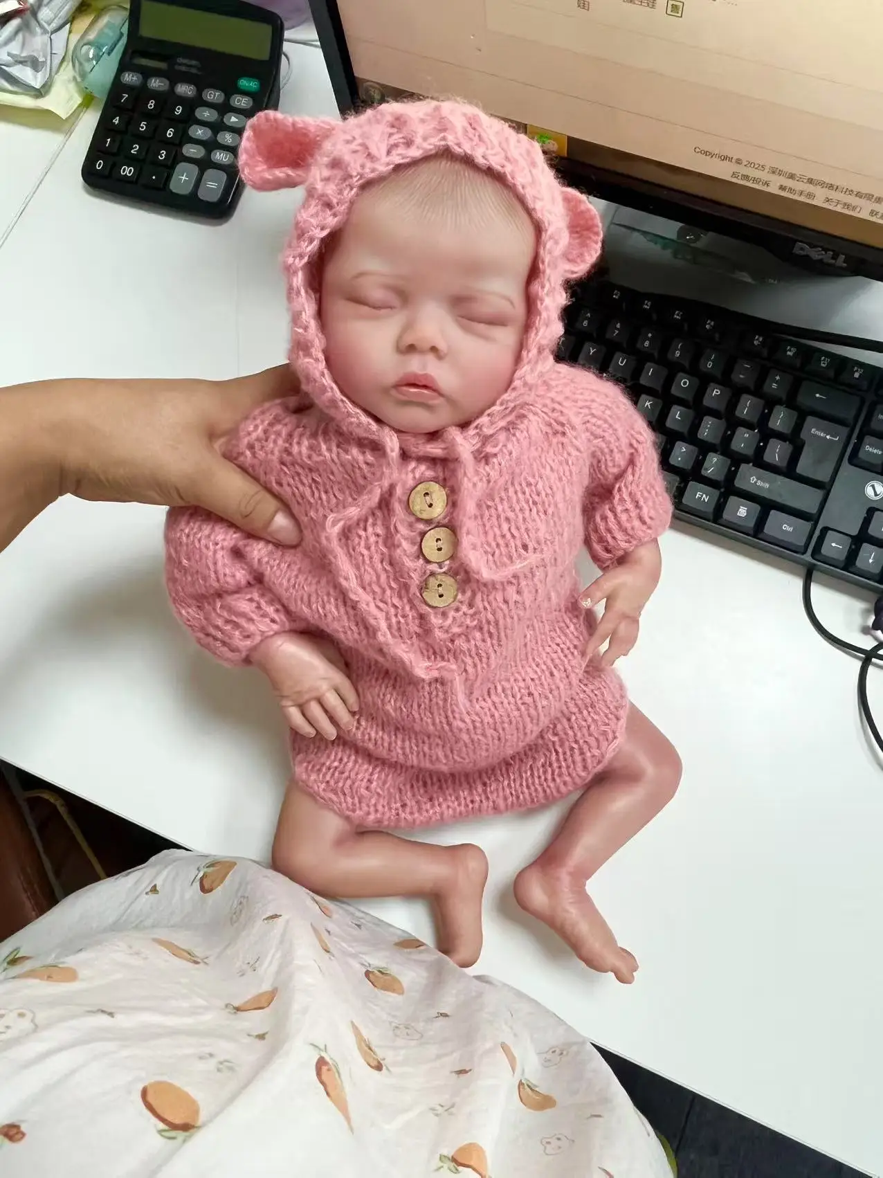 17 pouces Reborn bébé poupée Deliah nouveau-né taille réaliste bébé peint à la main 3D peau avec des veines visibles vraies photos muñecas reborn