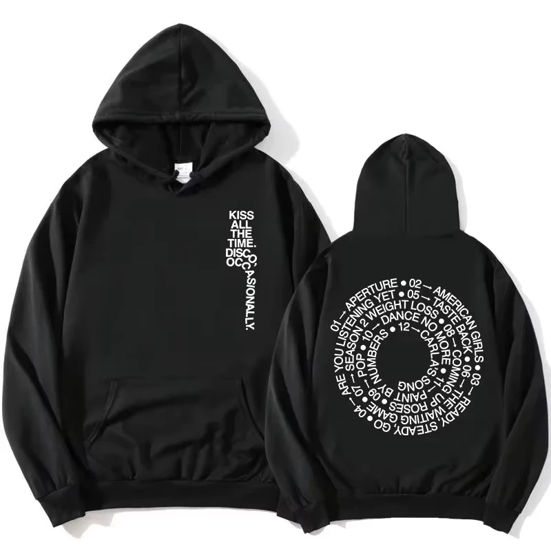 Harry Styles Kiss All The Time Disco Occasionally Graphic Print Hoodie Men Women Sweatshirt Streetwear Fashion Oversize Pullover
