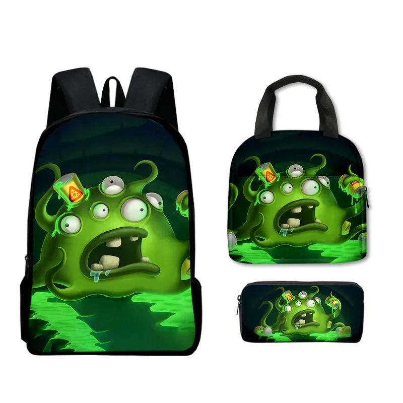 

3pcs 3D New Product Game Wobbly Life Primary and Secondary School Students Schoolbag Backpack Lunch Bag Pencil Bag School Bag