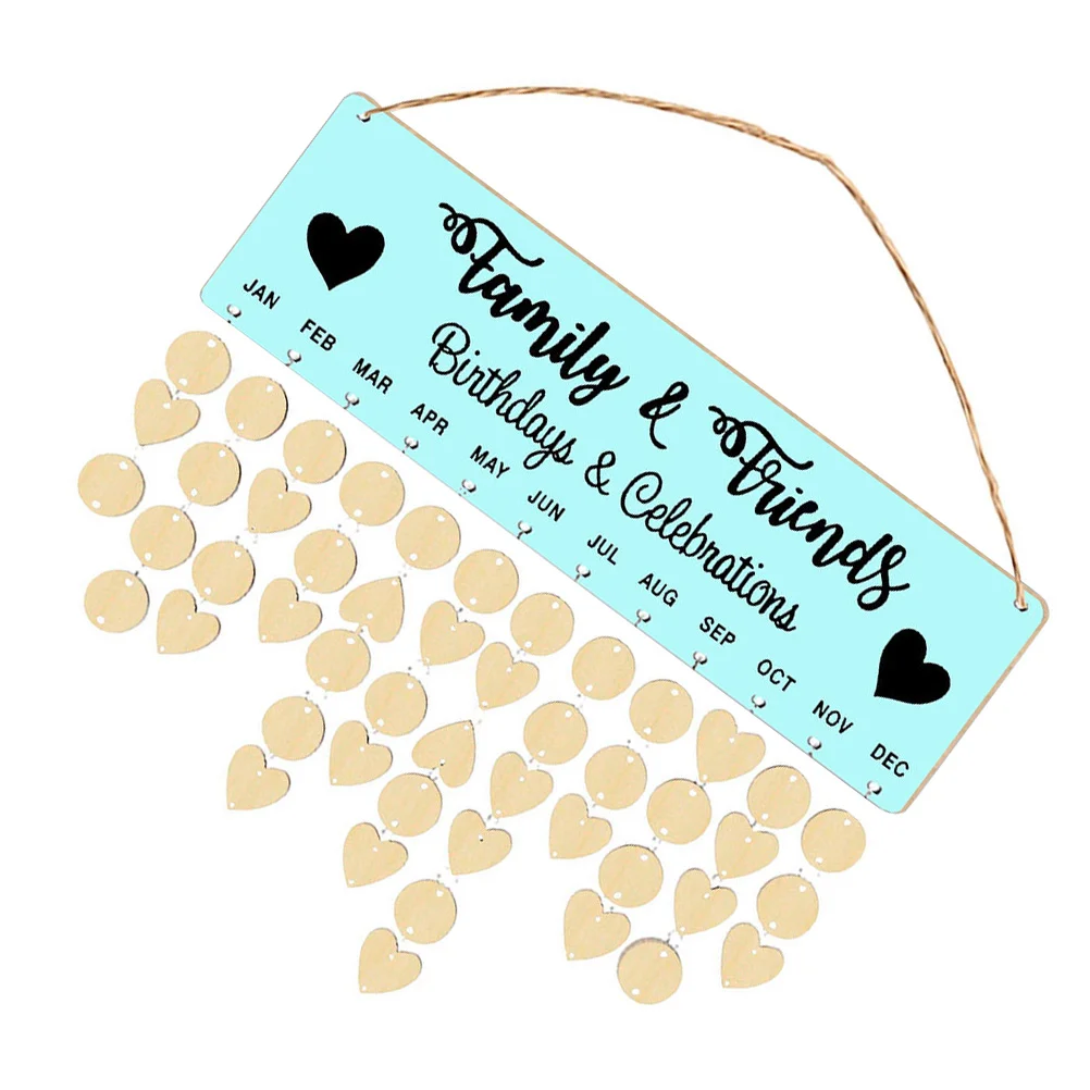 

Memo Calendar Birthday Plaque Wall Decoration Board Family Reminder Special Design Wooden Sweet Atmosphere