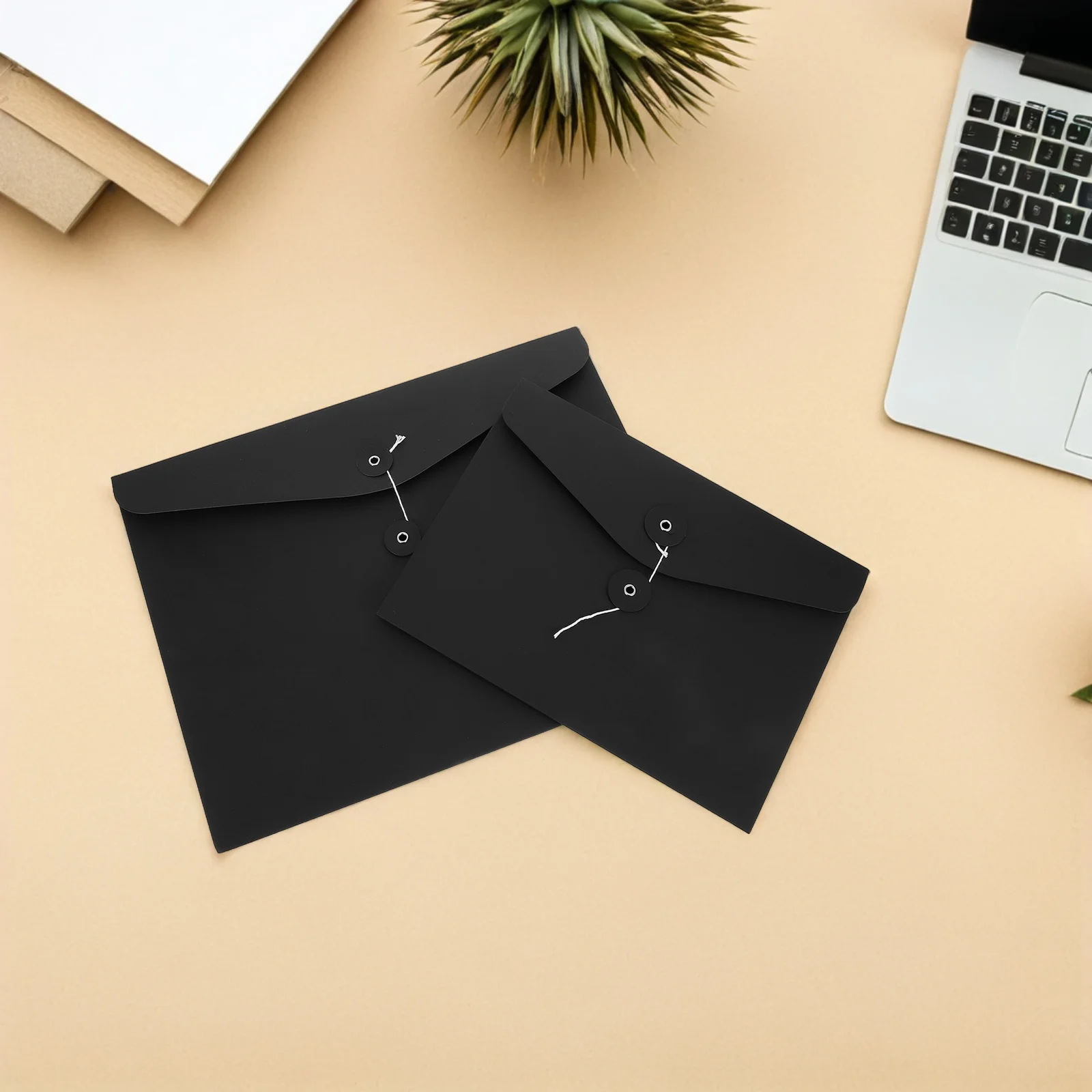 

10Pcs Vintage Kraft Paper Document Envelope Folders String Fastener Closure Horizontal Filing Organizer A4 A5 School Office