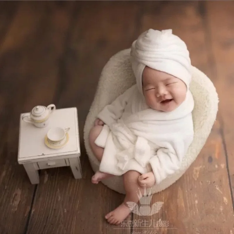 Baby Fleece Hooded Bathrobe Warm Newborn Photography Prop 0 12M Cute Essential