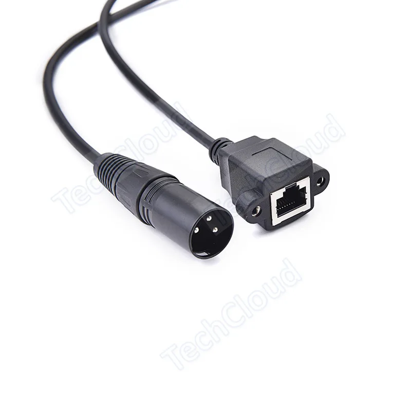XLR 3-core male to RJ45 female adapter cable for mixing console balanced cord microphone XLR audio conversion extension cable