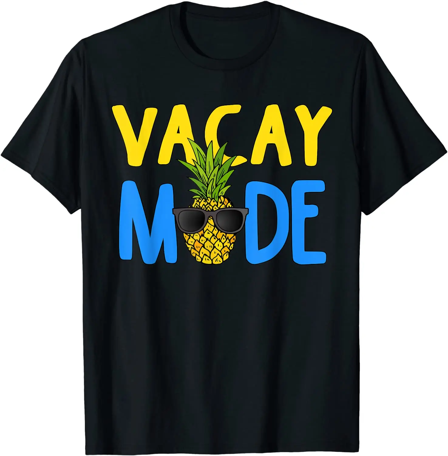 Vacay Mode Shirt Pineapple Funny Family Vacation Beach Gift T-Shirt Camisa Normal Tops & Tees Hot Sale Cotton Men Tshirts