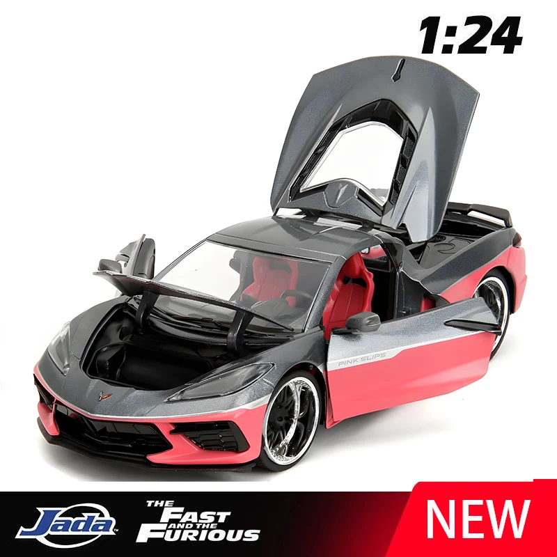 

JADA 1:24 CORVETTE 2020, легкосплавный автомобиль, литье под давлением и игрушечный транспорт, модель автомобиля, миниатюрная масштабная модель автомобиля, игрушки для детей