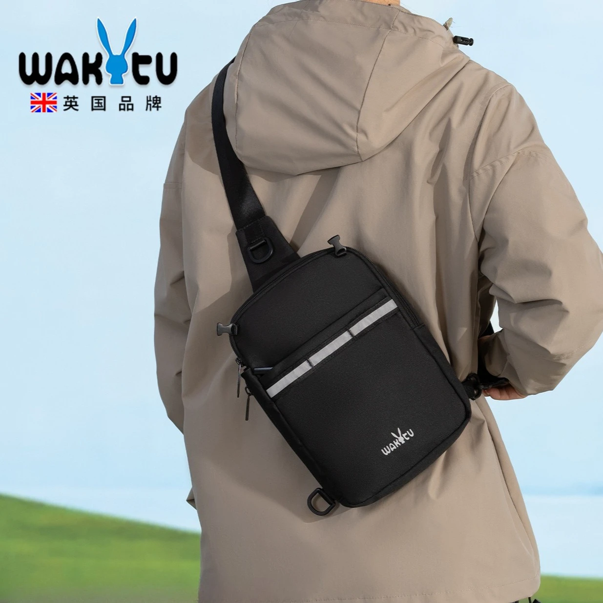 

Wakytu 2-in-1 Multifunctional Breast Bag Going Out Dog Training Bag Large Capacity Detachable Dog Training Pet Feeding Bag