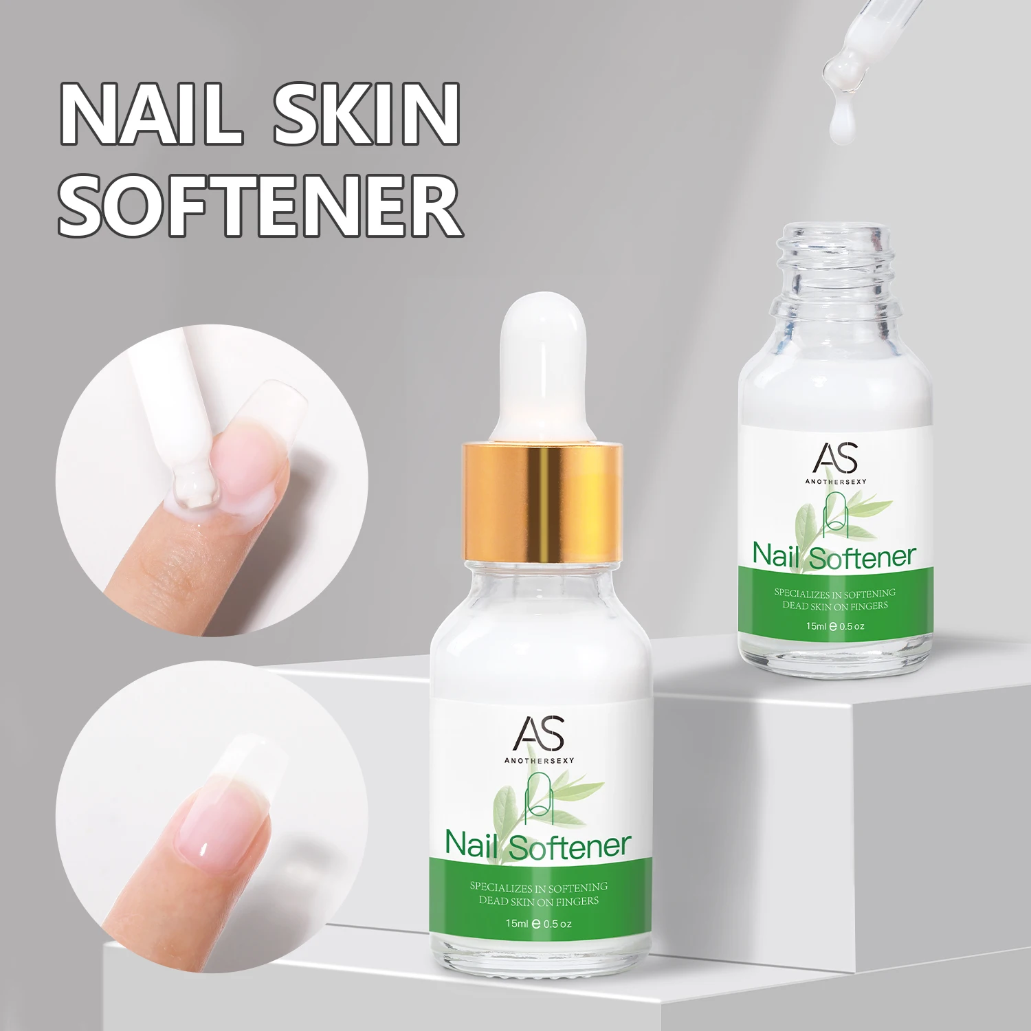 AS 15ML Nail Soften Oil Cuticle Remover for Gel Overgrown Cuticle Remover Cream Cuticles Soften Eliminating Exfoliant for Nails