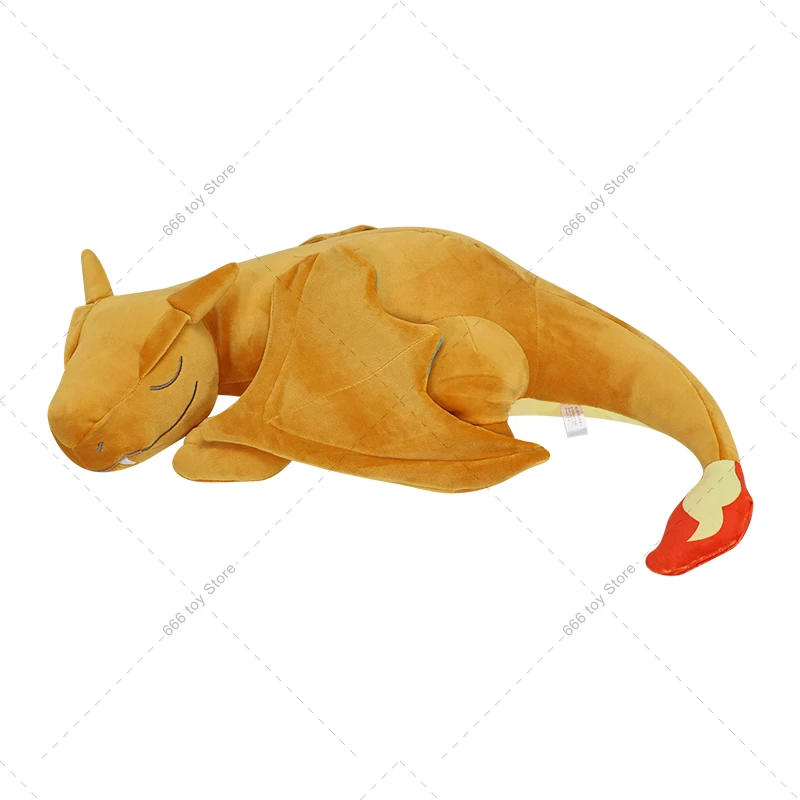 Oreiller en peluche Pokémon Dracaufeu endormi, jouet animal en peluche, poupées de canapé de chambre, cadeaux de grande taille, nouveau, 50x45x16cm