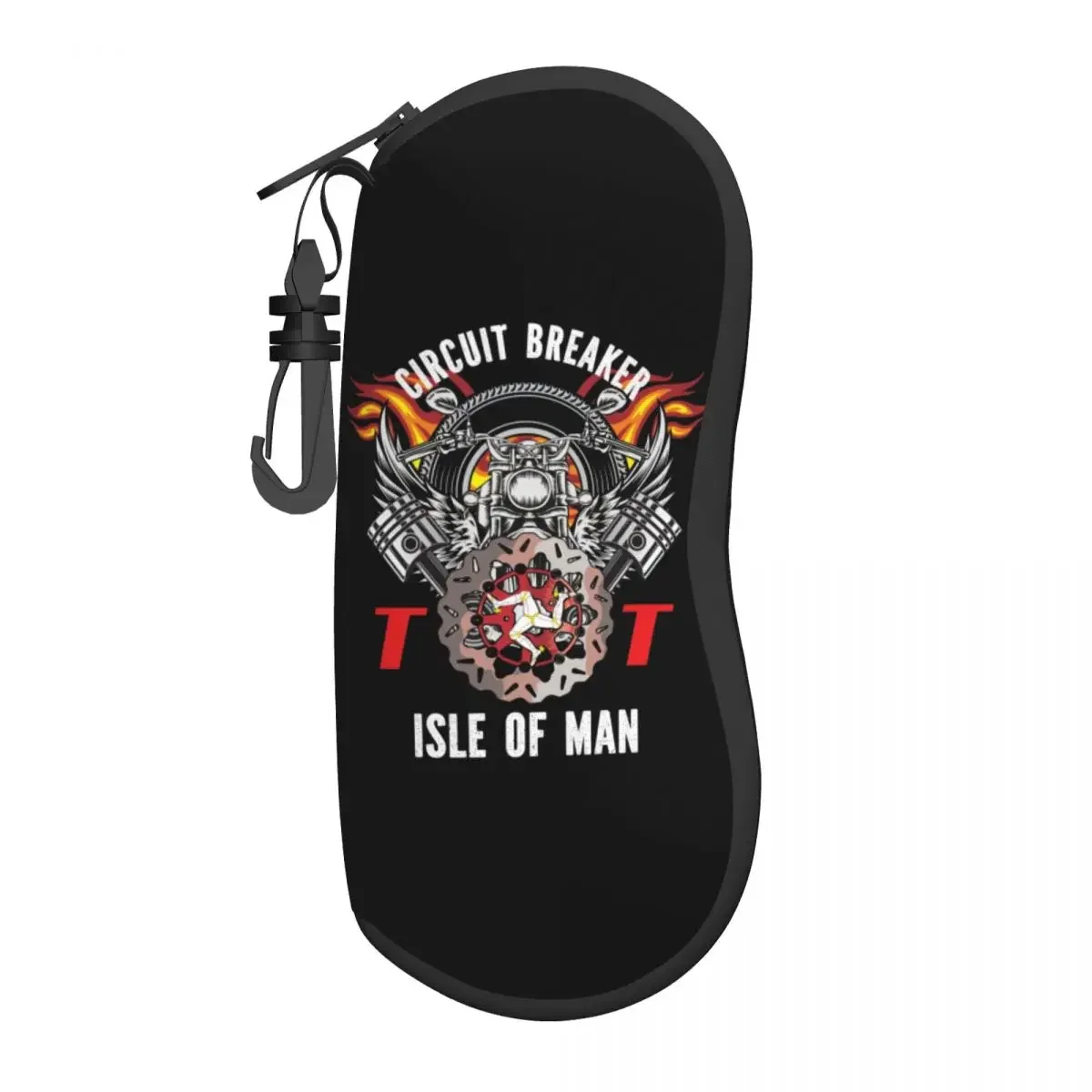 Isle Of Man UK Motorbike Eyeglass Glasses Case Women Men Soft Racing Race Day Sunglasses Protective Bag