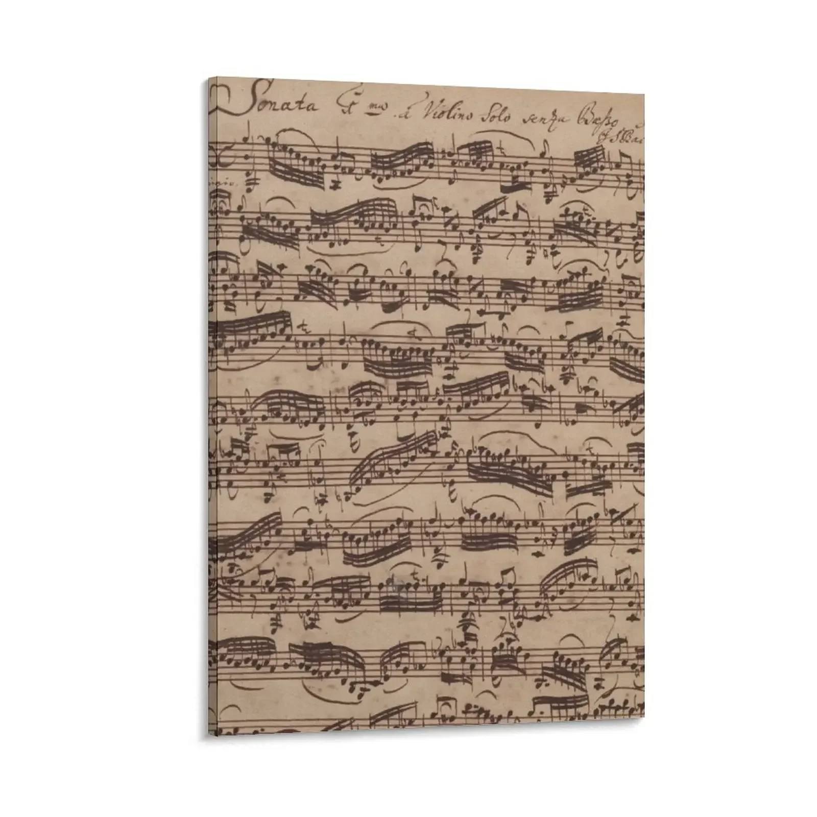 

Bach BWV 1001 - Adagio Manuscript Canvas Painting decoration for the room bedrooms decor luxury home decor