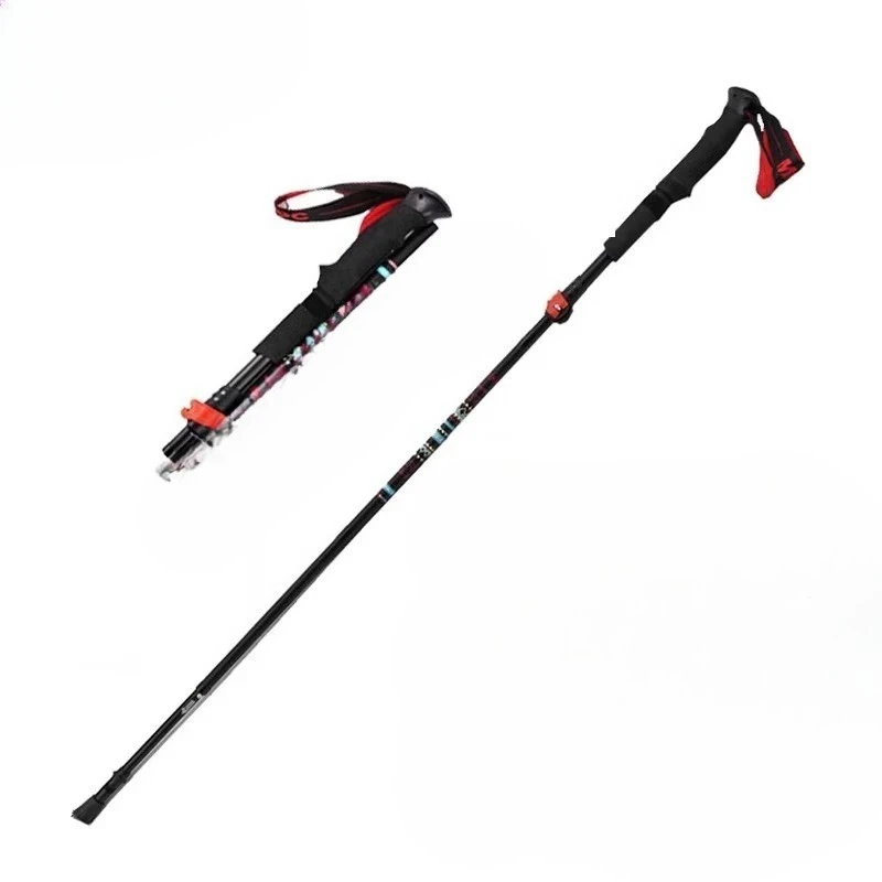 

Hiking stick Outdoor portable carbon fiber hiking cane 5-section folding ultra-short hiking walking cane M375Q2