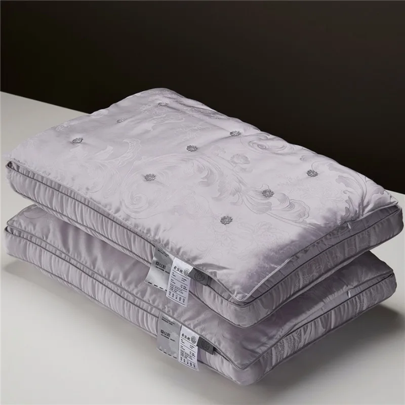 2026 Phoenix Flower Silk Pillowcase Large Jacquard Lyocell Silk Pillow Core Relieves Insomnia Fatigue Polyester Full and Fluffy