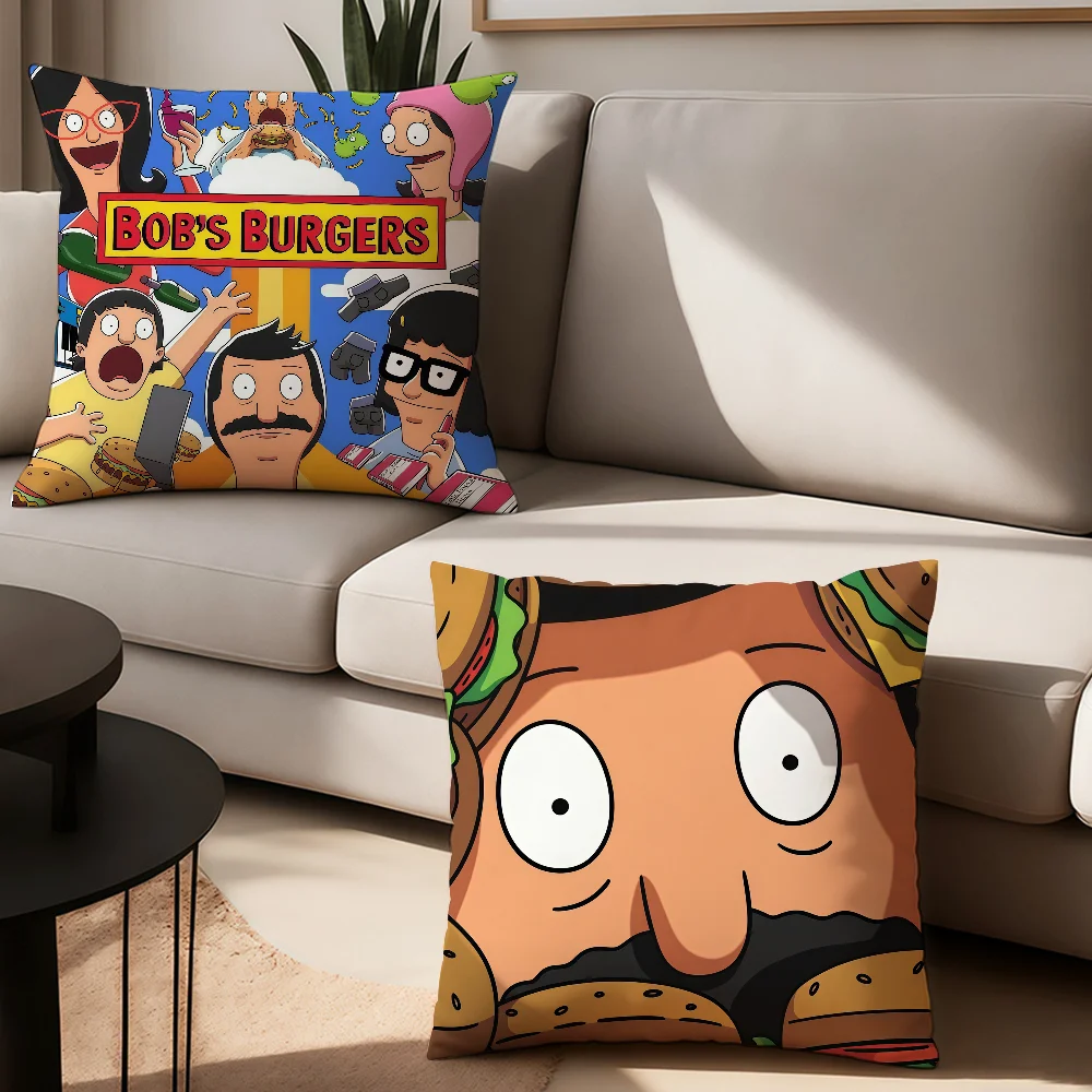 

Cartoon B-Bob's B-Burgers Pillow Case Office Cushions Suitable For Sofa Car Bedroom Decorative Cushion Cover