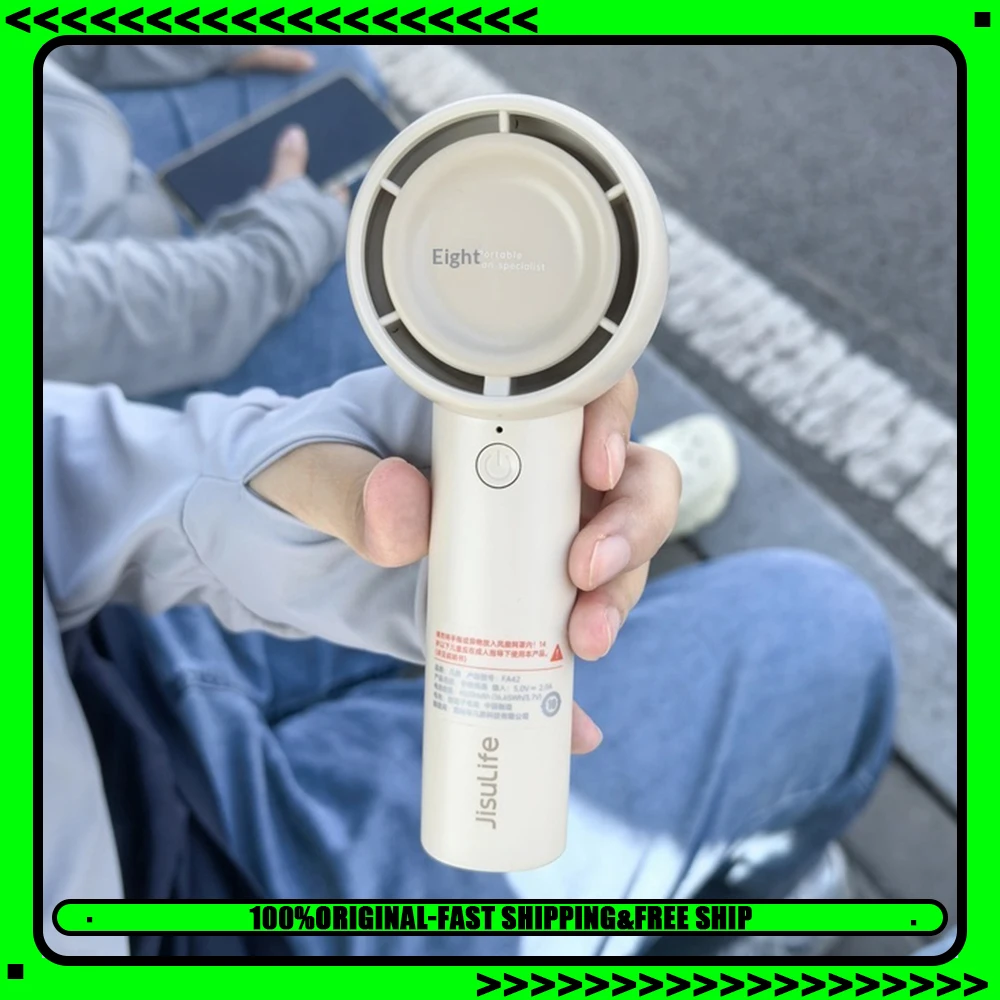 JisuLife FA43 Turbine Handheld Small Fan Multi Stage Pressurization Air Guide System Handheld Fan Light Weight Low Noise Gifts