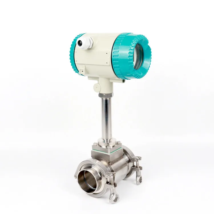 Biogas Steam 6 Inches Mbus Tactical Pipeline High Pressure Accuracy 4-20ma Propane Tri Clamp Air Type vortex Flow Meter