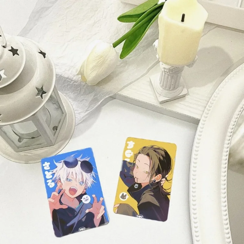 Gojo SatoruGeto Suguru Card Japan Anime Jujutsu Kaisen 3inch Couples Card Childrens Stationery Student Message Gift Waterproof