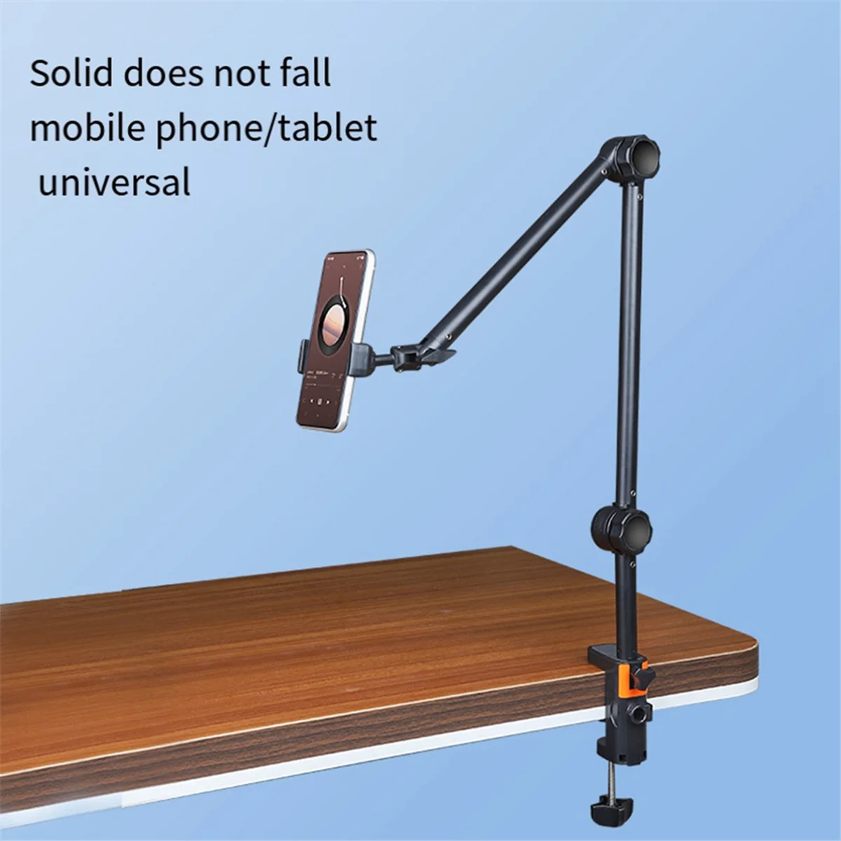 

X64A_Phone Stand for Desk Mount with Phone Clamps Flexible Arm Clamp Clip Phone Mount Stand