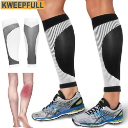 1Pair Calf Compression Sleeve for Men & Women, Footless Compression Socks 20-30mmHg for Leg Support, Shin Splint, Varicose Veins