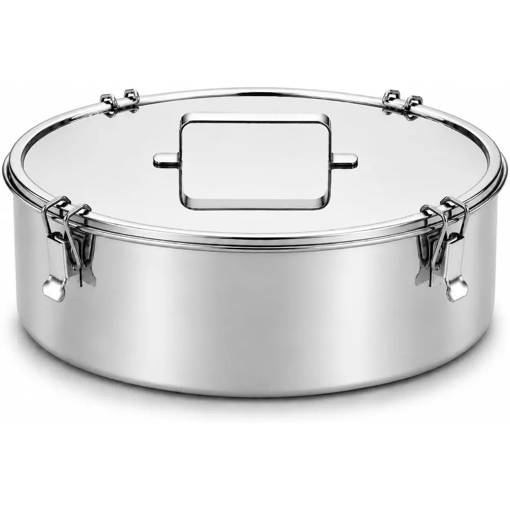 

Extra Large StainlSteel lanera with Lid, 11.25 Inch 125 l oz lan Mold, Molde Para lan or amily-Size lan, Qillo, Custard, Pudding