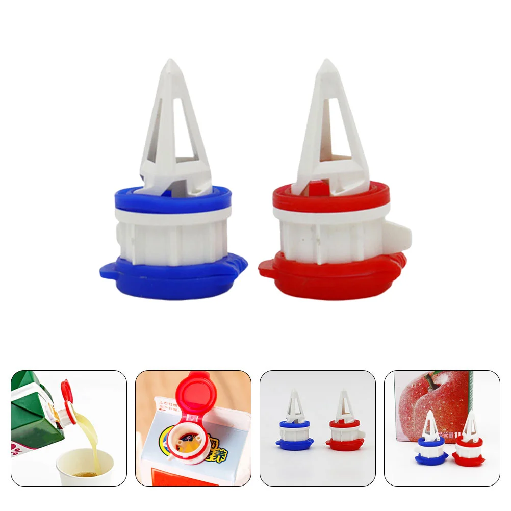 2 Pcs Drink Deflector Beverages Party Juice Spout Milk Carton Kitchen Gadgets Silica Gel Pourer Extension Mouth