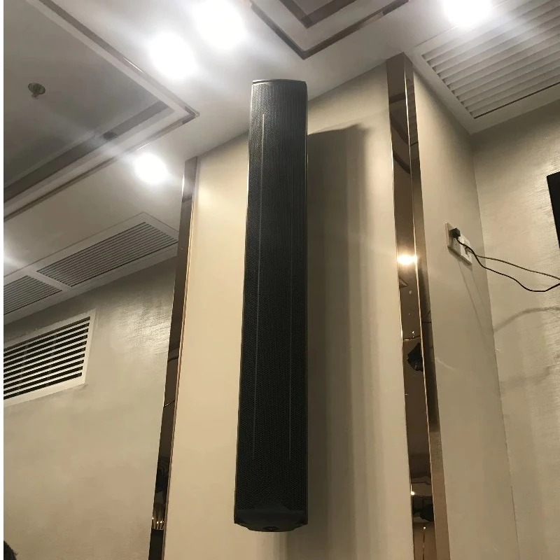 650W Neo Magnet Waterproof Column Line Array Speaker 6*6.5 Inch Slim Metal Outdoor Stage Public Audio System