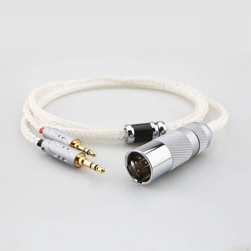 100% 16 Cores Pure silver Cable Viborg Plug Hifiman Sundara Ananda HE1000se HE6se DEVA he400s