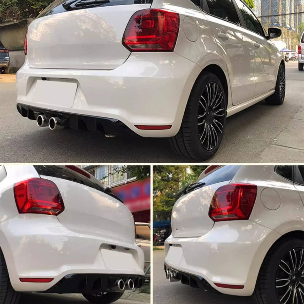 Para Volkswagen vw POLO 2018-2018 modificado sin pintar rejilla de parachoques trasero lámpara antiniebla labio trasero montaje de garganta