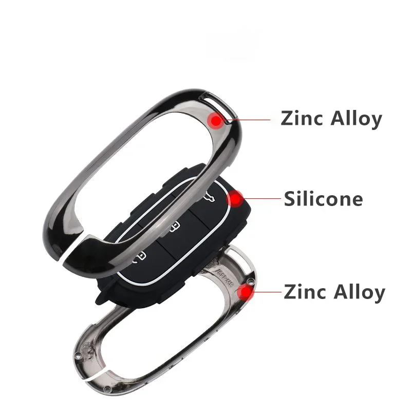 Zinc Alloy Leather Key Case for Lixiang L7 L8 L9 ONE Car Remote Protection Cover Bag Shell Keychain Holder Li Auto Accessories