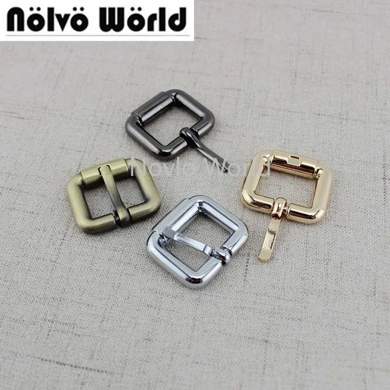 50pcs 15g Inner 19mm Polished silver color turnbuckle zinc alloy square pin buckle bags/belts buckles