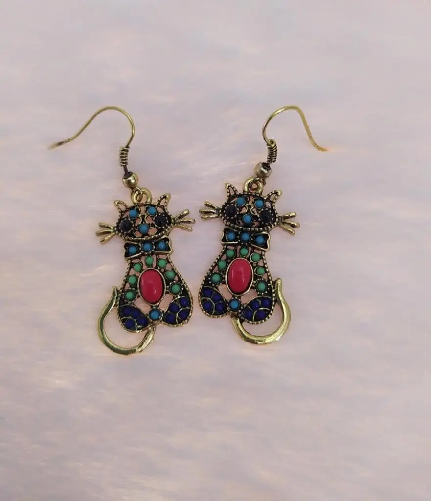 Pendientes de piedra colgantes,