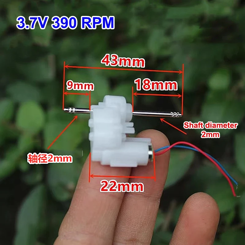 New 1Pc Mini 614 Coreless Gear Motor DC 3.7V 390RPM Dual Shaft Micro Coreless Gearbox Reducer Motor DIY Hobby Toy Car.