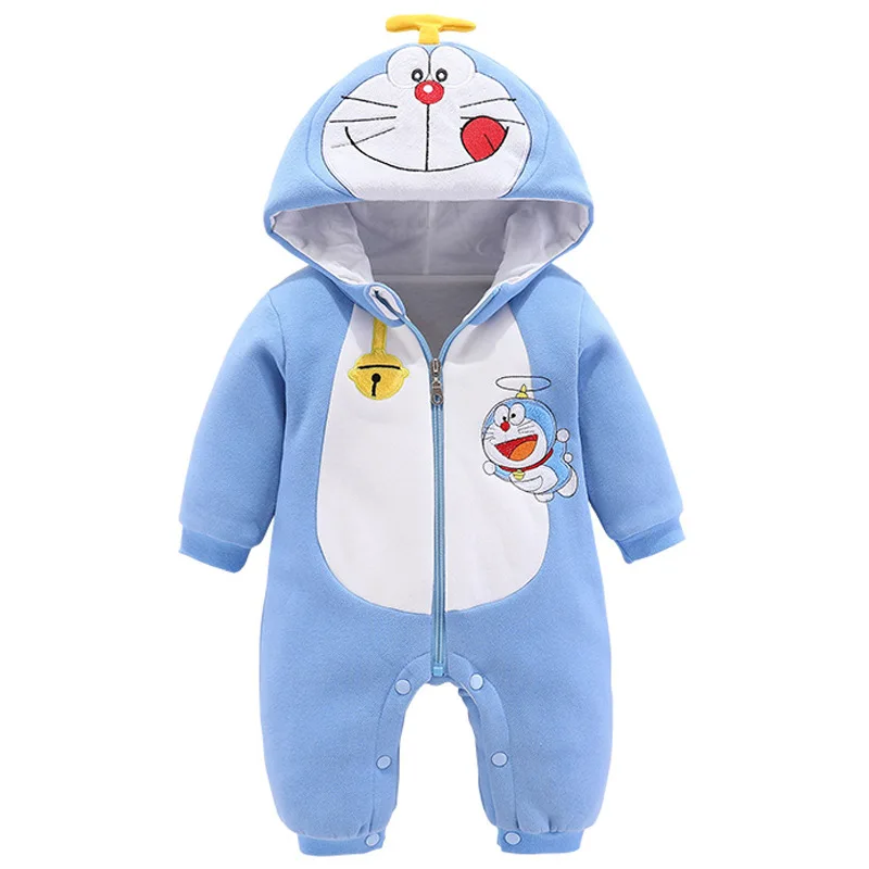 

Doraemon Newborn Cotton Clothes Kawaii Long Sleeve Romper Baby Jumpsuit Spring Autumn Outer Wear Baby Going Out Clothe Kids Gift