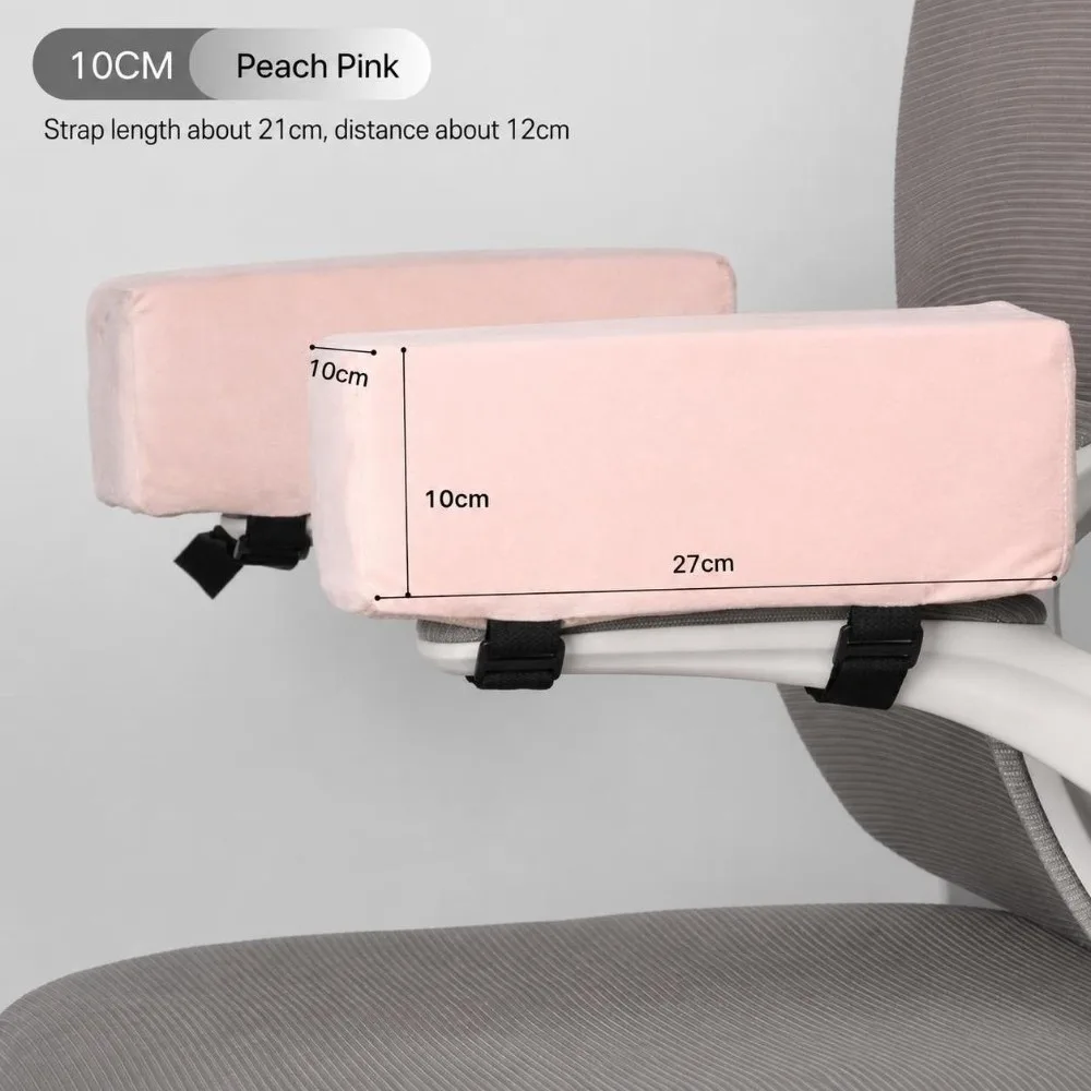 Sponge Foam Chair Armrest Pad Thick Cushion Fasten Strap Elbow Support Cushion Adjustable Belt Easy Mount Arm Rest Mat