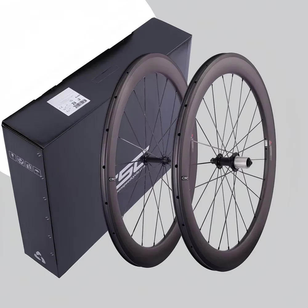 CSC vélo de route 700C roues en carbone pneu tubeless Toray 38/50/60mm de profondeur Super léger roues en carbone pour vélo de course