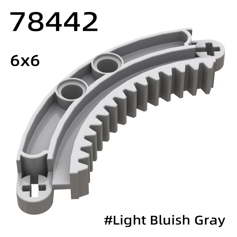 Gear Rack 6x6 MOC Technology Building Blocks Parts Ring Gear Strip Curved Assemble DIY Bricks Modified Accessory 78442 Pars Toys